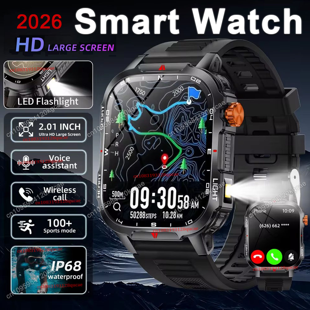 Smartwatch Sports Watches For Women - 2026 New Rugged Military GPS Smart