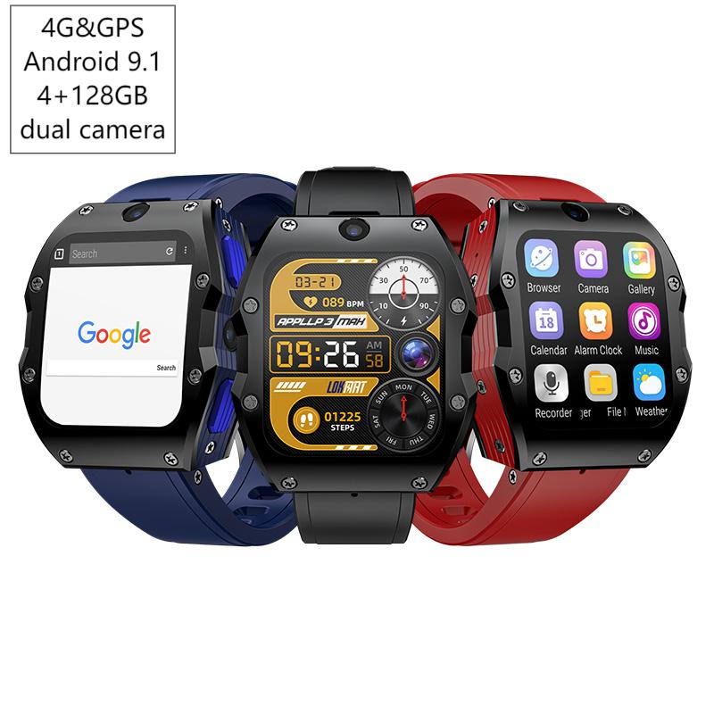 Smartwatch I Watches - 4G Android Smartwatch 4+128GB GPS Dual