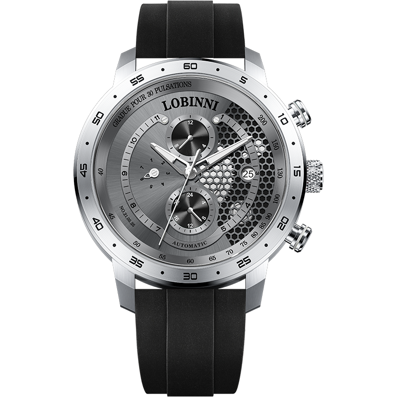 Skeleton Mechanical Watch - Switzerland LOBINNI Men's Luxury Automatic Mechanical