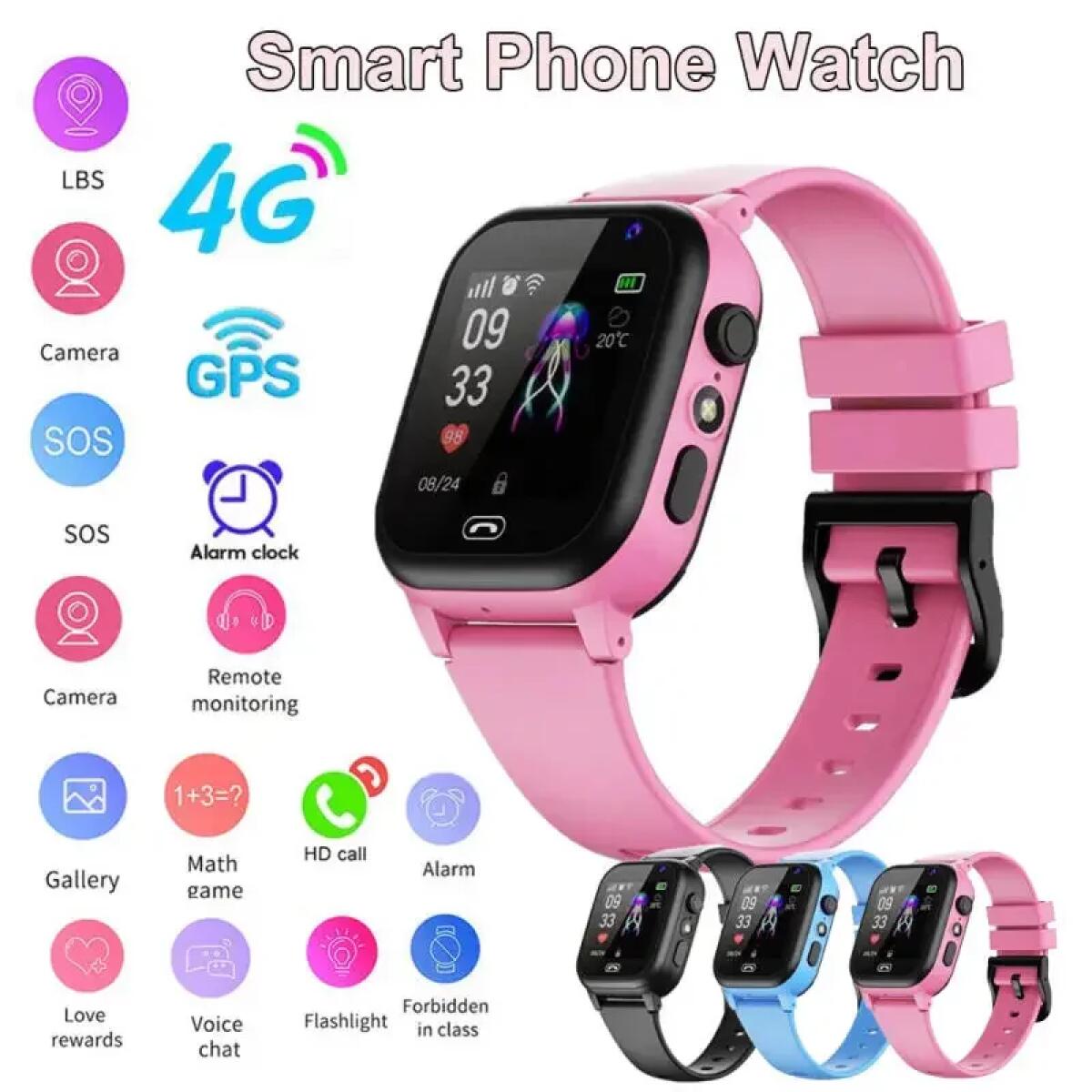 Smartwatch Watches For Children - Kids Smart Watch 4G Multifunctional Waterproof