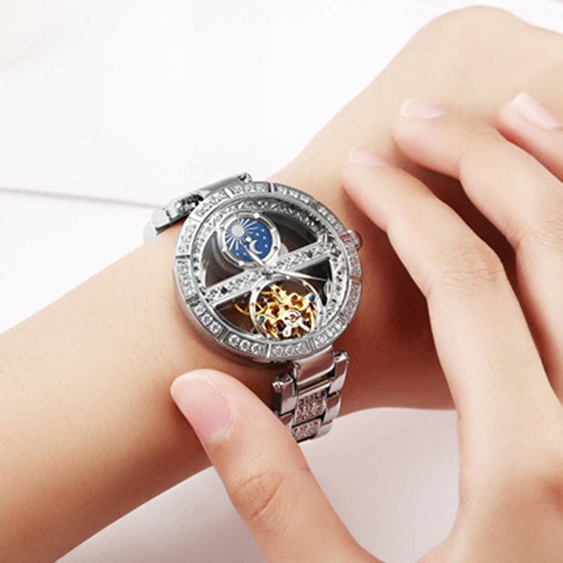 Skeleton Mechanical Watch - Ladies Watch Automatic Woman Luxury Fashion