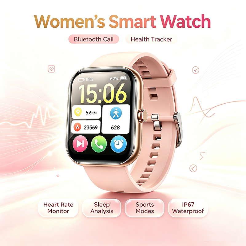 Smartwatch Sports Watches For Women - Women Smart Watch BT Call Heart