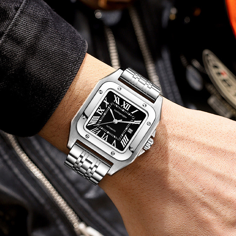 Skeleton Mechanical Watch - High-End Luxury Square Automatic Mechanical Watch