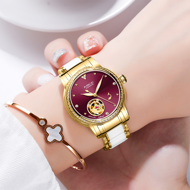 MIGE Ladies Skeleton Auto Watc - đánh giá và giá Skeleton Mechanical Watch