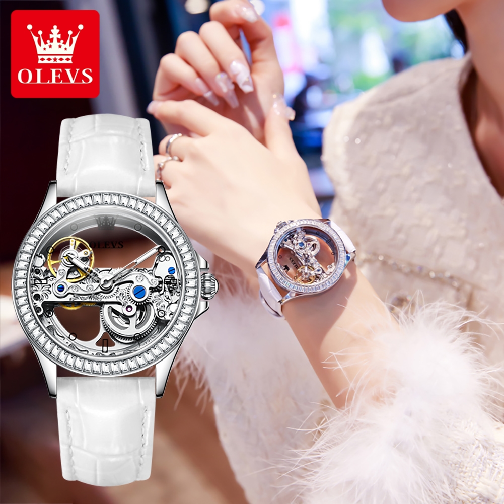 OLEVS Couple Watches Original  - đánh giá và giá Skeleton Mechanical Watch