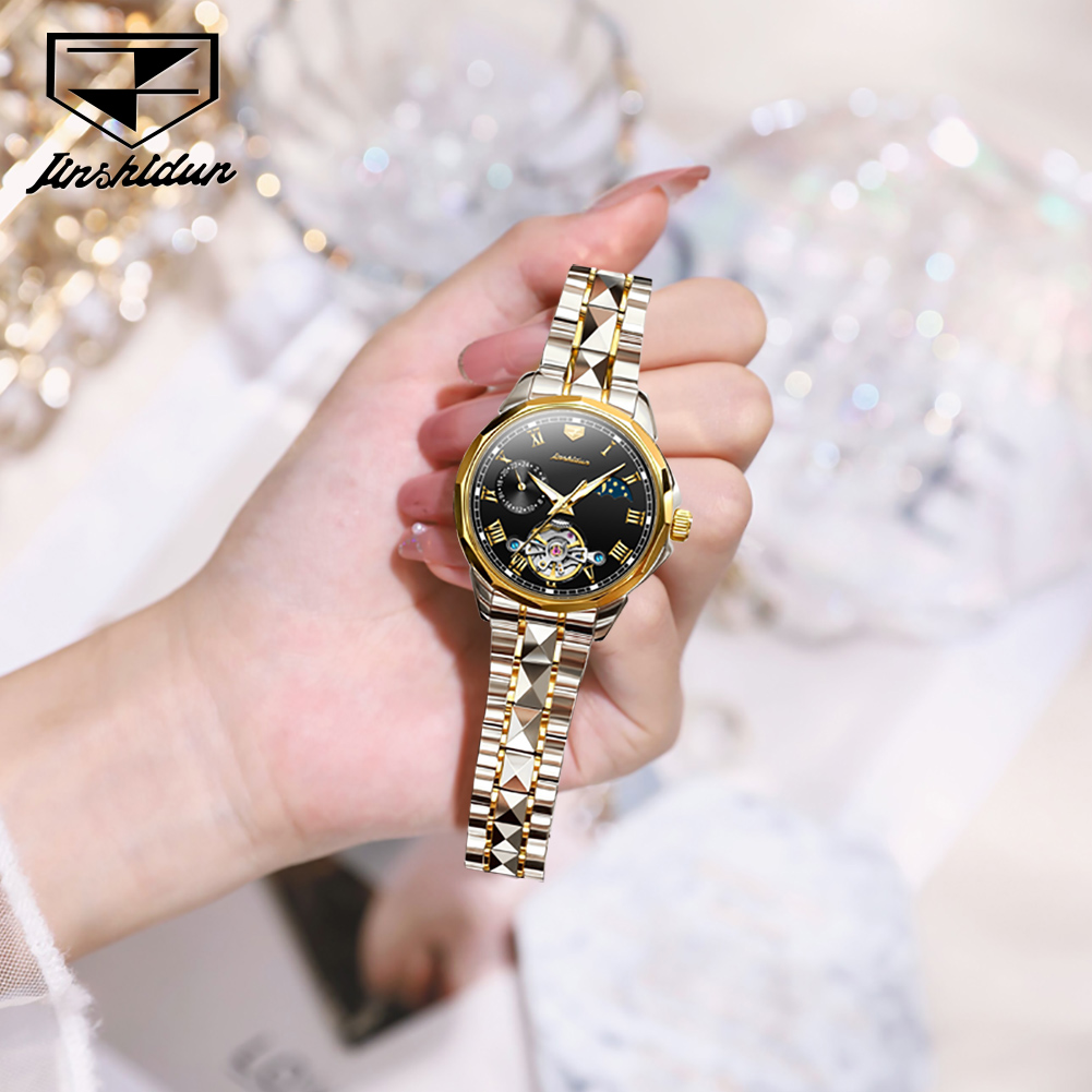 JSDUN 8937 Ladies Watches Auto - đánh giá và giá Skeleton Mechanical Watch