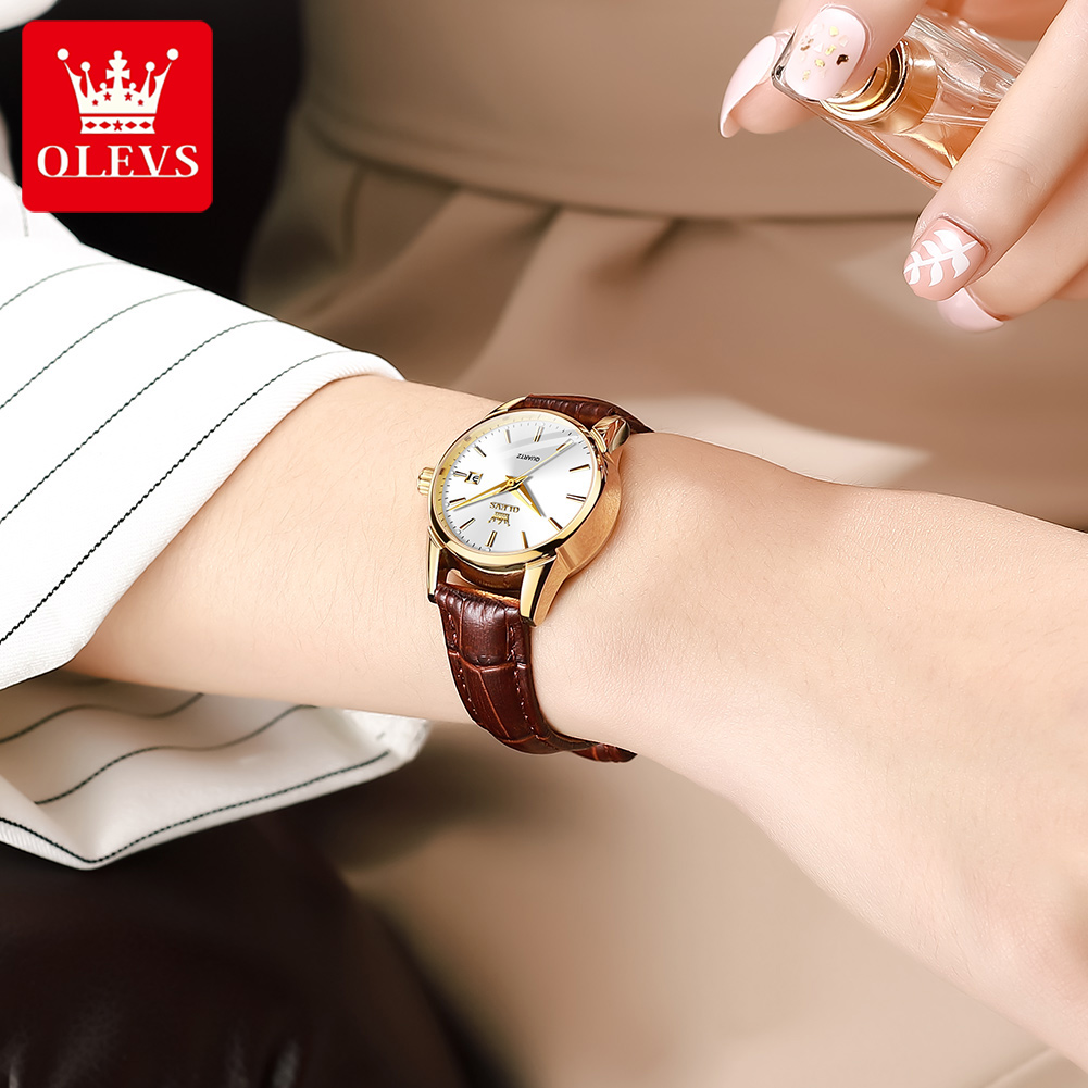 OLEVS Watch 6898 Women Watches - đánh giá và giá Leather Watch Strap