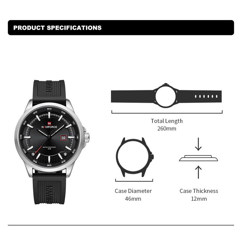 NAVIFORCE Luxury Men's Watch 3 - đánh giá và giá Chronograph Sport Watch