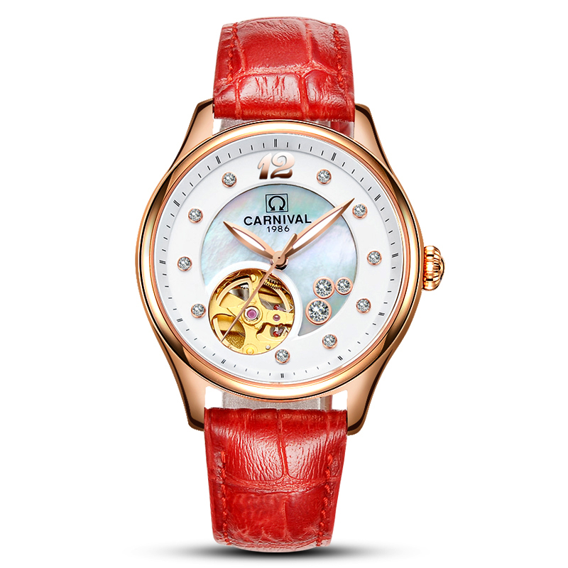 Switzerland CARNIVAL Luxury Wo - đánh giá và giá Skeleton Mechanical Watch