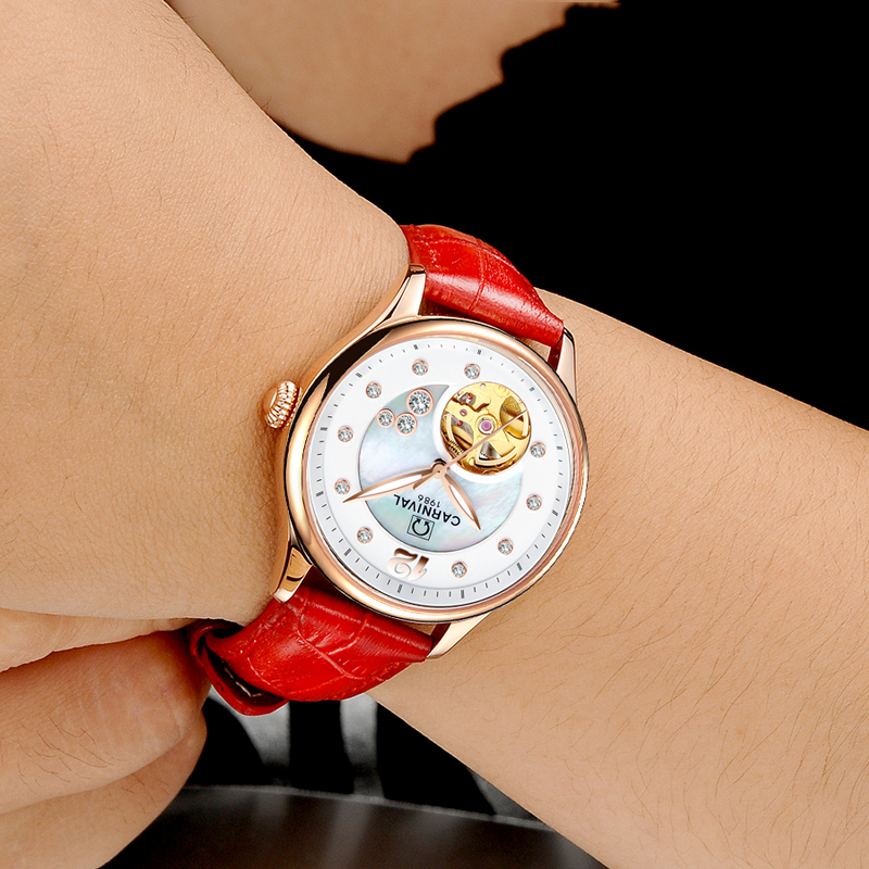 Switzerland CARNIVAL Luxury Wo - đánh giá và giá Skeleton Mechanical Watch