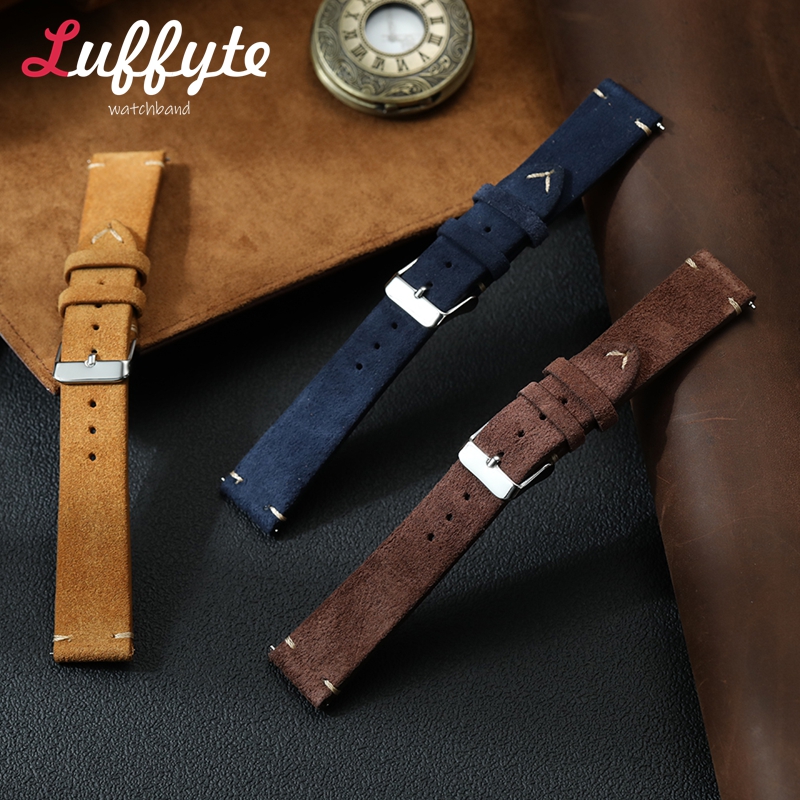 Vintage Suede Leather Watch Ba - đánh giá và giá Leather Watch Strap