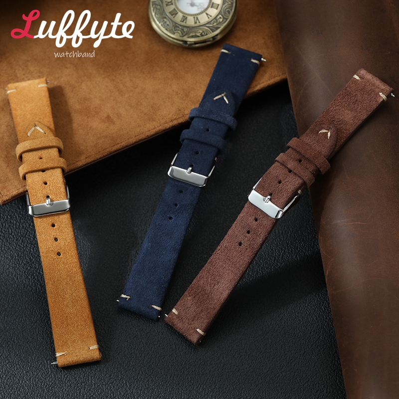 Vintage Suede Leather Watch Ba - đánh giá và giá Leather Watch Strap