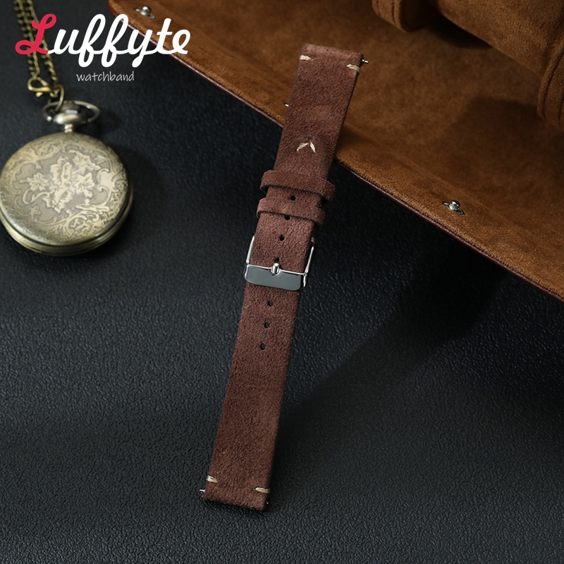 Vintage Suede Leather Watch Ba - đánh giá và giá Leather Watch Strap