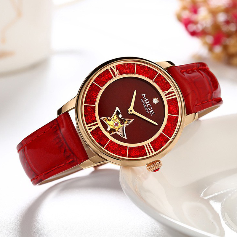 MIGE Ladies Star Skeleton Auto - đánh giá và giá Skeleton Mechanical Watch