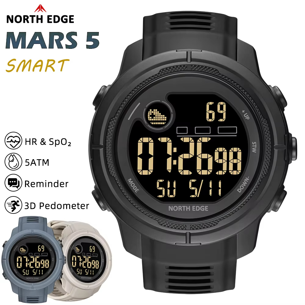 NORTH EDGE NEW MARS 5 Men's Di - đánh giá và giá Smartwatch Sports Watches For Women