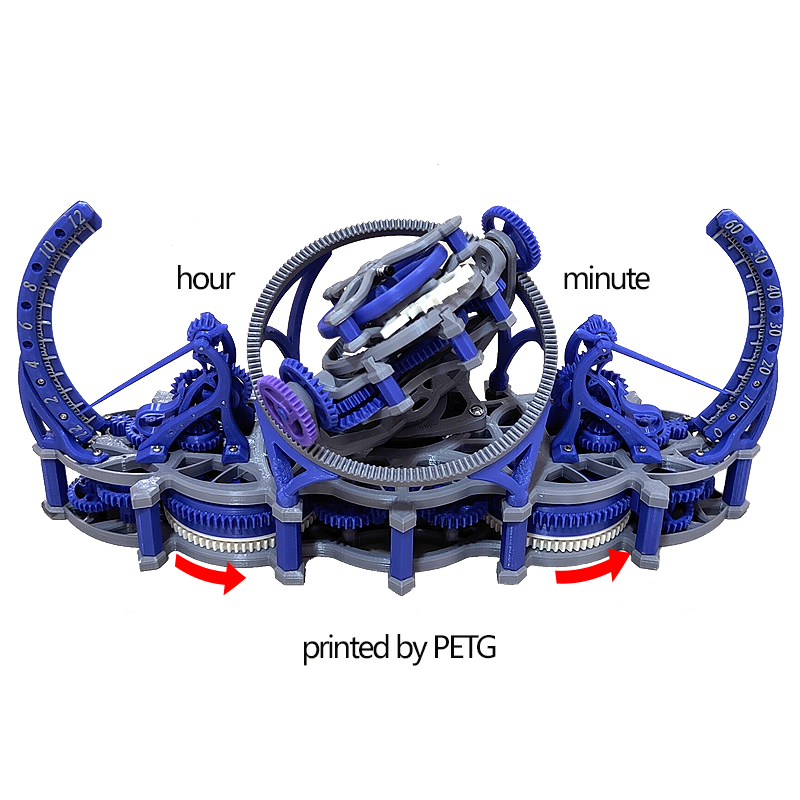 Random color 3d print tourbill - đánh giá và giá Skeleton Mechanical Watch