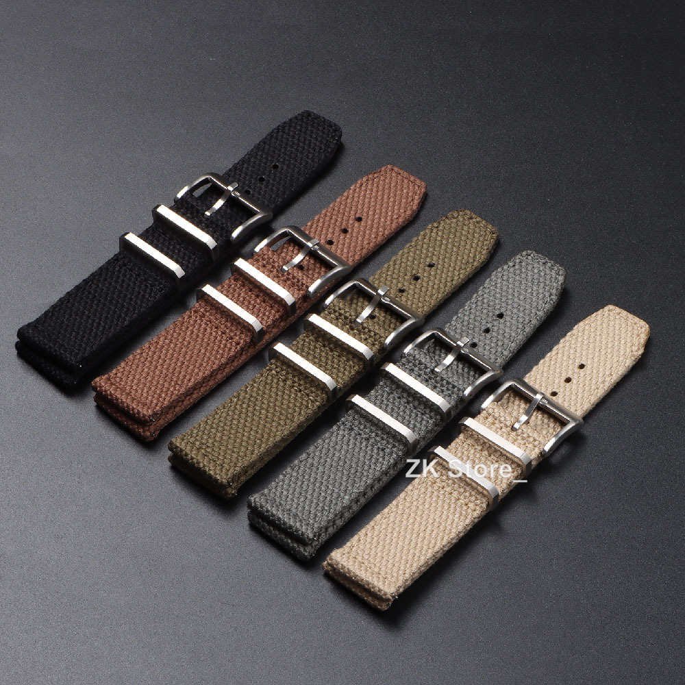 Linen Nylon Watch Straps 20mm  - đánh giá và giá Smartwatch Army Watches For Men