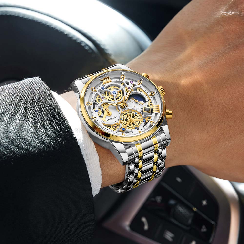SKMEI Men's Quartz Watch Non-M - đánh giá và giá Skeleton Mechanical Watch