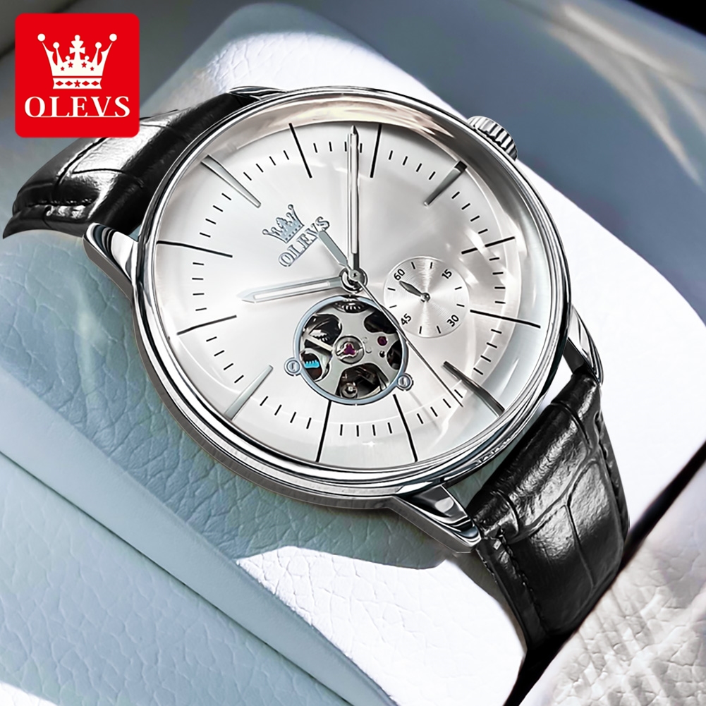 OLEVS 6708 Fashion Men's Watch - đánh giá và giá Leather Watch Strap