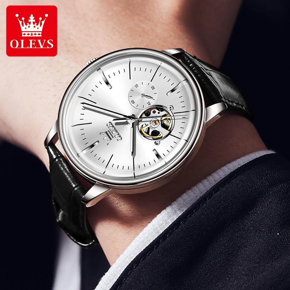OLEVS 6708 Fashion Men's Watch - đánh giá và giá Leather Watch Strap