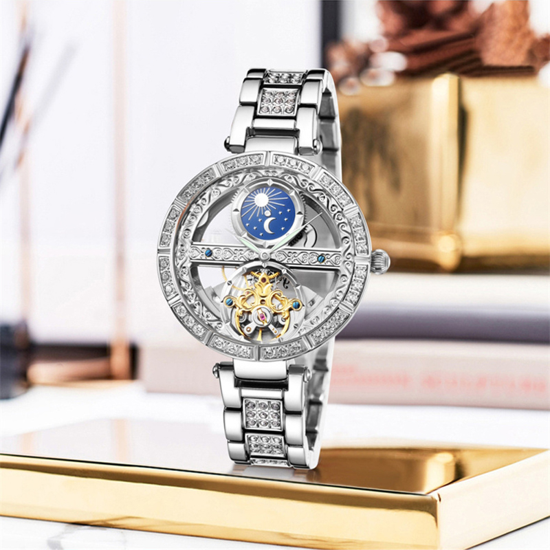 Ladies Watch Automatic Woman L - đánh giá và giá Skeleton Mechanical Watch