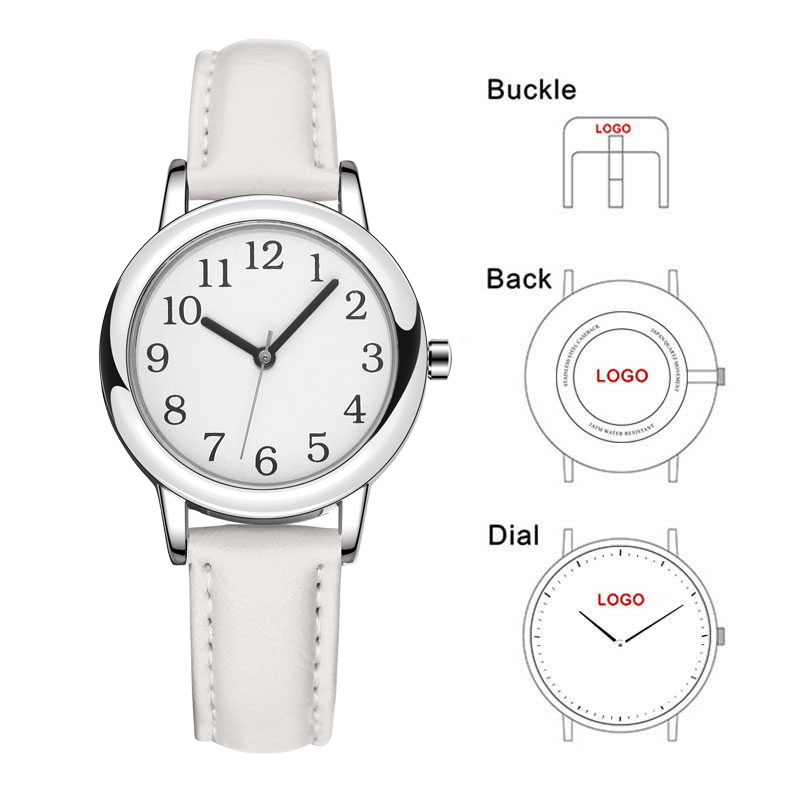 White Strap Slim Custom Women  - đánh giá và giá Leather Watch Strap