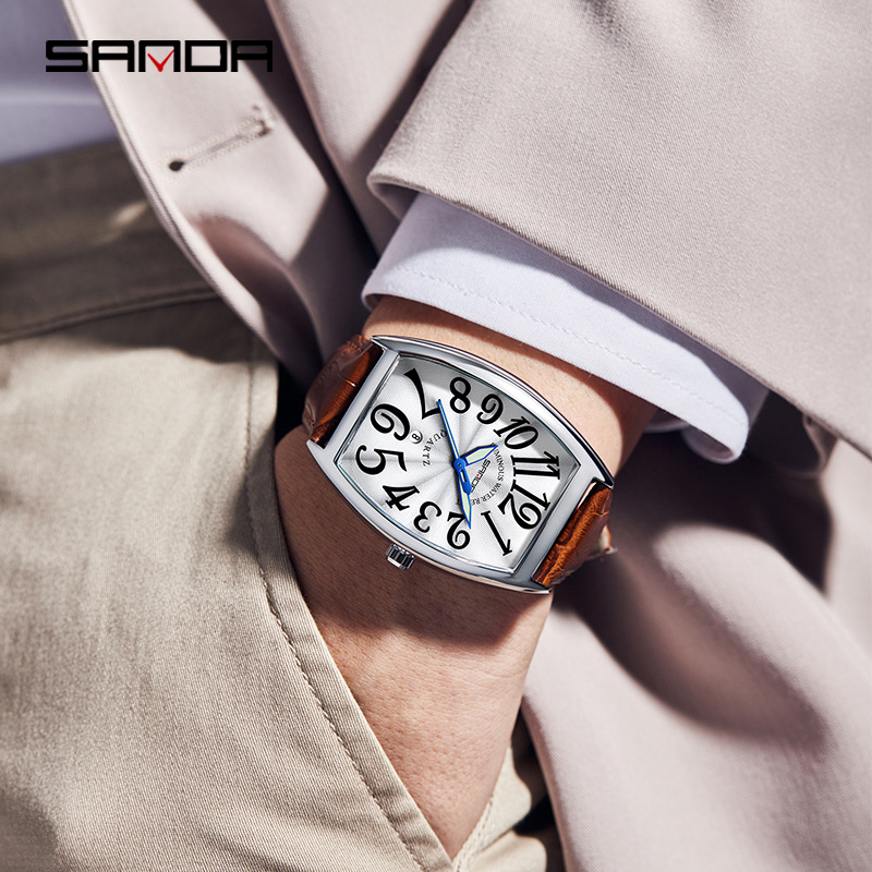 SANDA New Quartz Men's Watch C - đánh giá và giá Leather Watch Strap