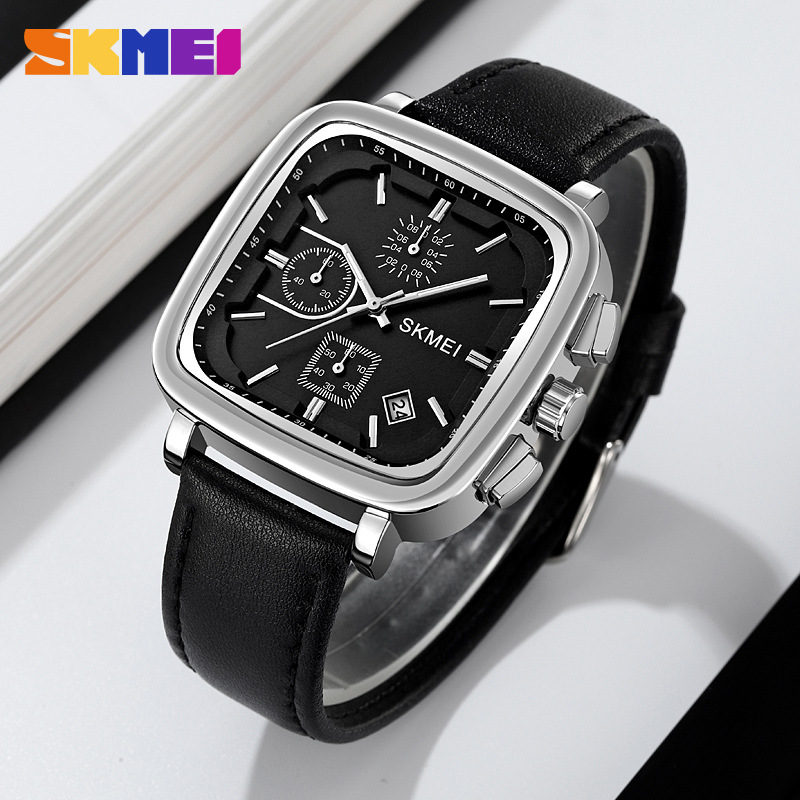 Square Men's Watch Quartz Wate - đánh giá và giá Leather Watch Strap