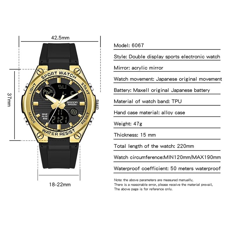 SANDA Brand G Style LED Digita - đánh giá và giá Chronograph Sport Watch