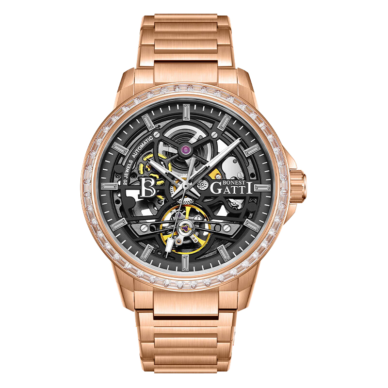 BONEST GATTI Men Automatic Wat - đánh giá và giá Skeleton Mechanical Watch