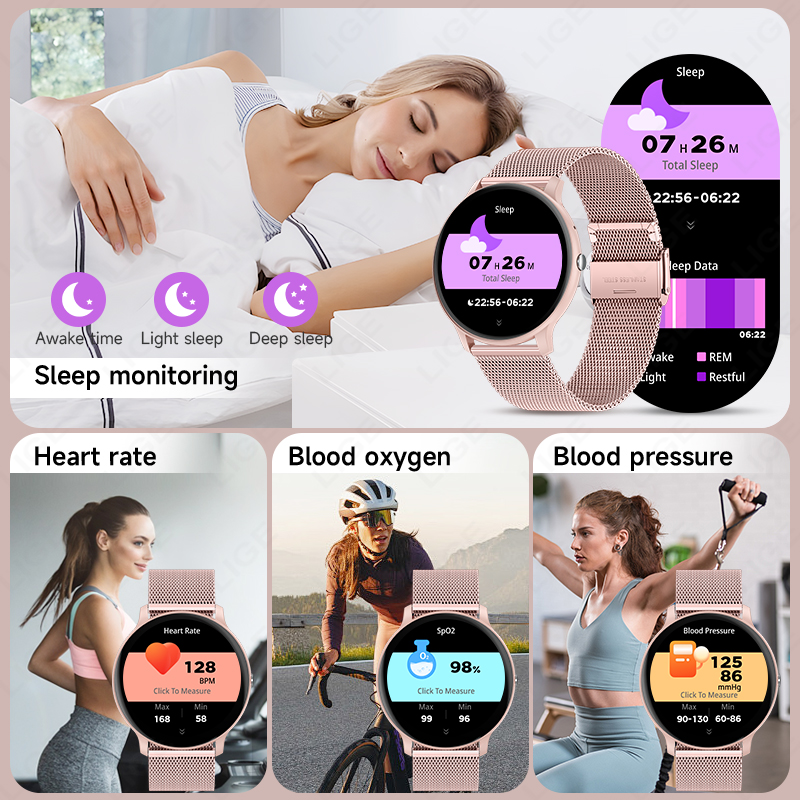 LIGE Women's SmartWatch Blood  - đánh giá và giá Smartwatch Angelo Watches