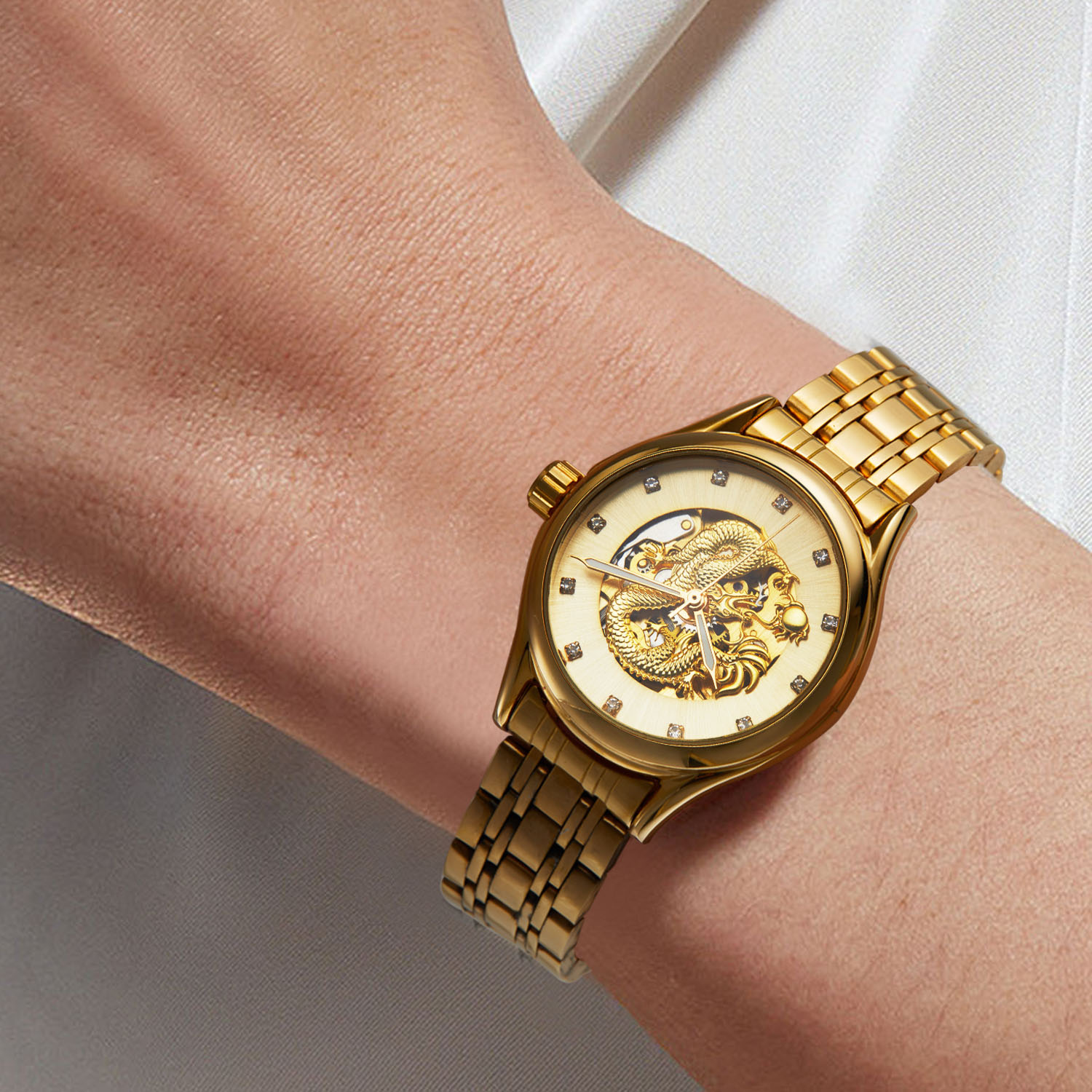 T-WINNER High-end Luxury Drago - đánh giá và giá Skeleton Mechanical Watch