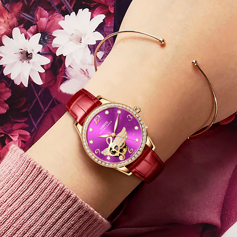 LOBINNI Women Automatic Watch  - đánh giá và giá Skeleton Mechanical Watch