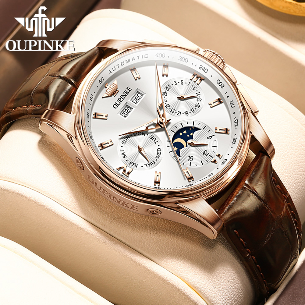 OUPINKE Men's Watches Casual T - đánh giá và giá Leather Watch Strap