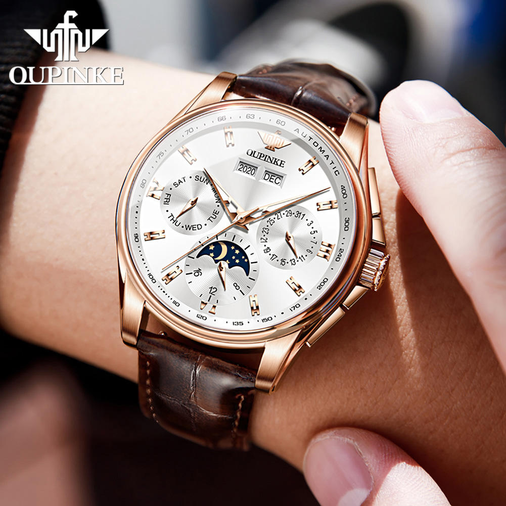 OUPINKE Men's Watches Casual T - đánh giá và giá Leather Watch Strap