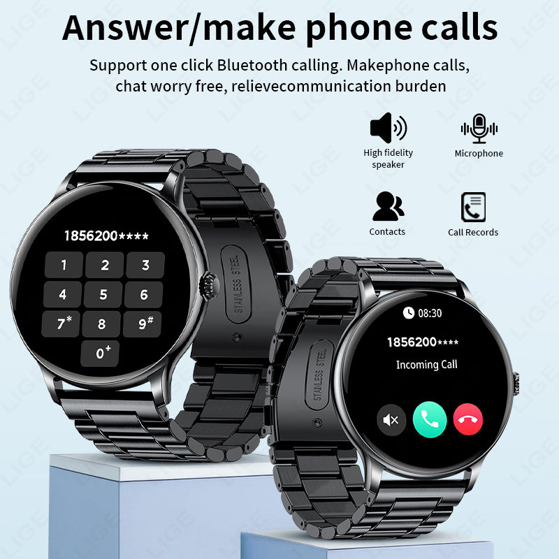 LIGE 2026 New Smart Watch Men  - đánh giá và giá Smartwatch Angelo Watches