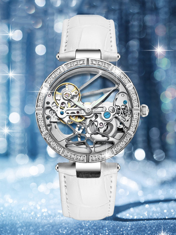 Luxury Skeleton Silver Dial Fa - đánh giá và giá Skeleton Mechanical Watch