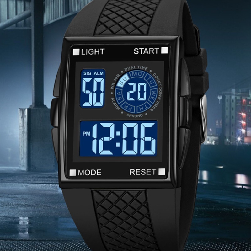 Digital Sport Watch Waterproof - đánh giá và giá Leather Watch Strap